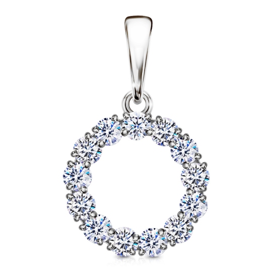 Подвеска из серебра с фианитами