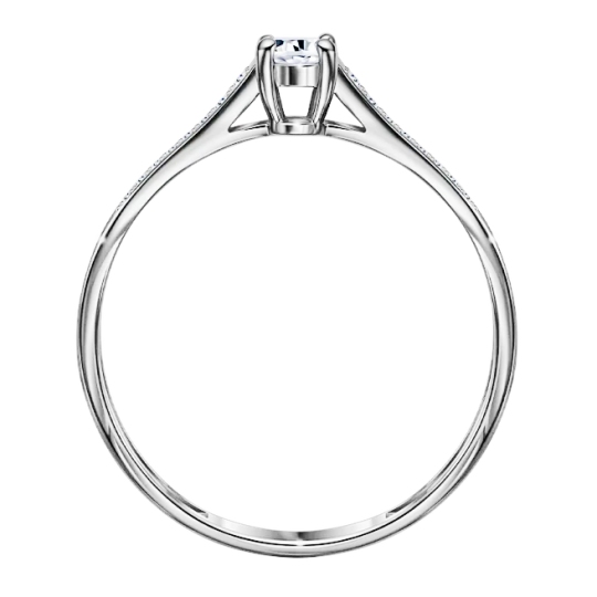 Кольцо из серебра с фианитами