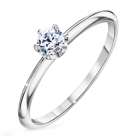 Кольцо из серебра с фианитом