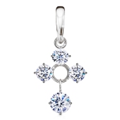 Подвеска из серебра с фианитами