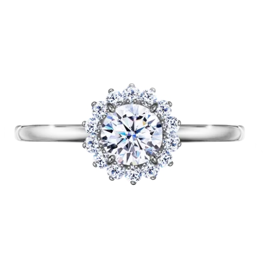 Кольцо из серебра с фианитами