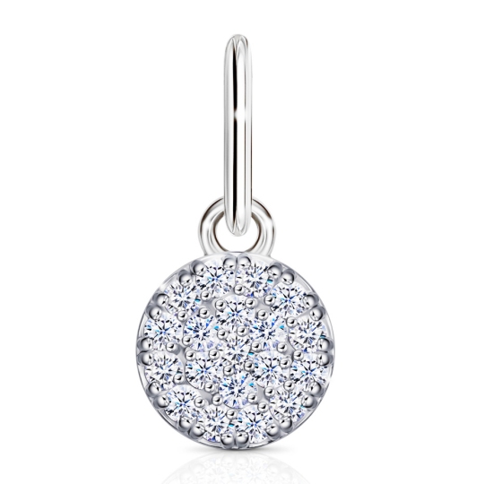 Подвеска из серебра с фианитами