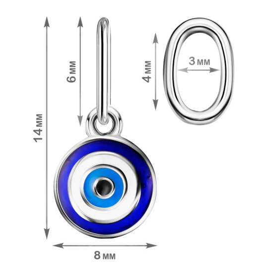 Подвеска из серебра с эмалью