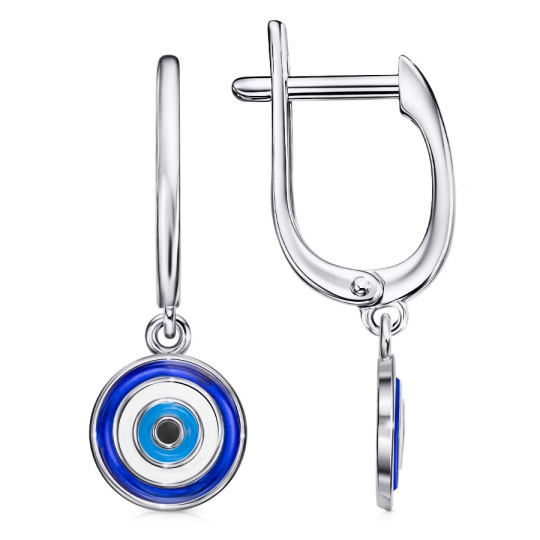 Серьги из серебра с эмалью