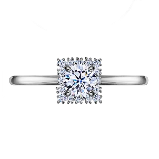 Кольцо из серебра с фианитами