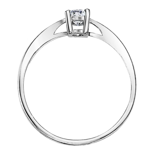 Кольцо из серебра с фианитом