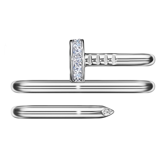 Кольцо из серебра с фианитами