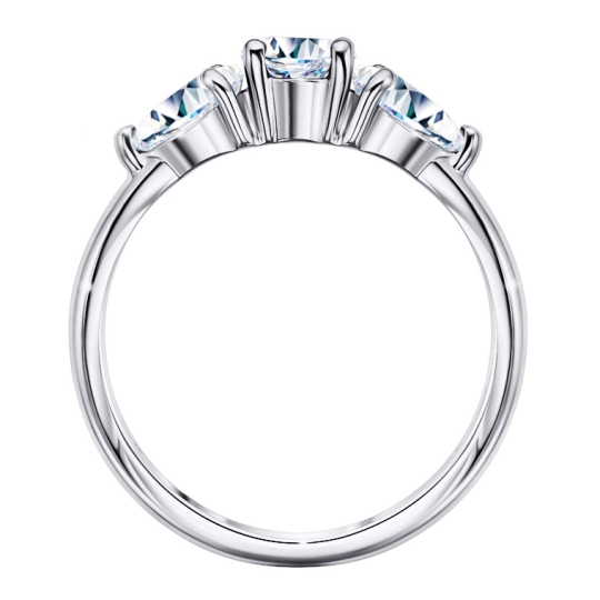 Кольцо из серебра с фианитами