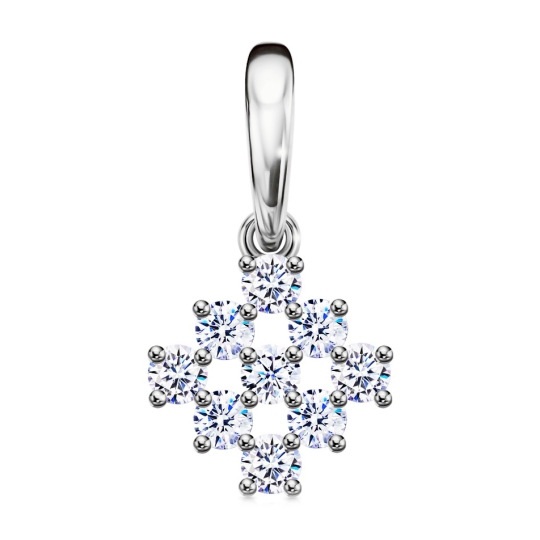 Подвеска из серебра с фианитами