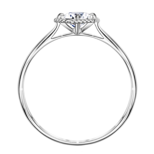 Кольцо из серебра с фианитом