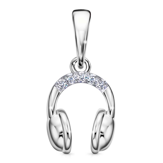 Подвеска из серебра с фианитами