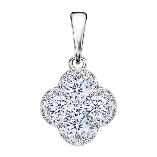 Подвеска из серебра с фианитами