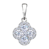 Подвеска из серебра с фианитами