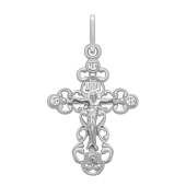 Подвеска-крест из серебра