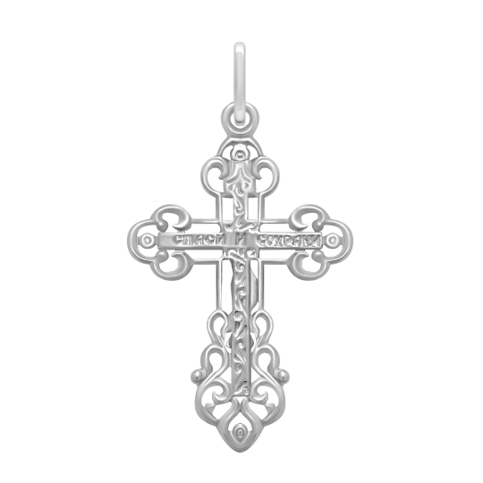Подвеска-крест из серебра