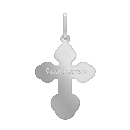 Подвеска-крест из серебра