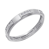 Кольцо из серебра с фианитами