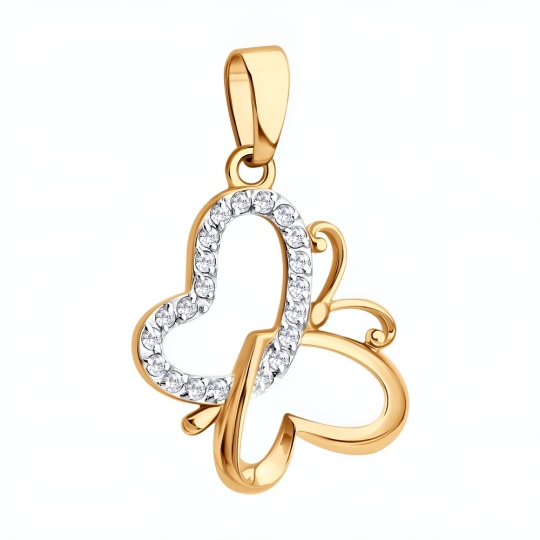 Подвеска из золота с фианитами