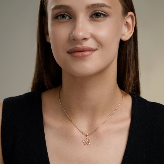 Подвеска из золота с фианитами