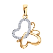 Подвеска из золота с фианитами