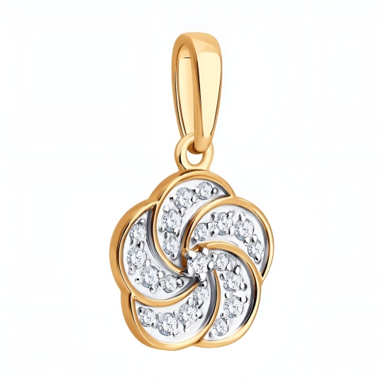 Подвеска из золота с фианитами