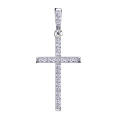 Подвеска из серебра с фианитами