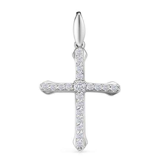 Подвеска из серебра с фианитами