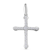 Подвеска из серебра с фианитами