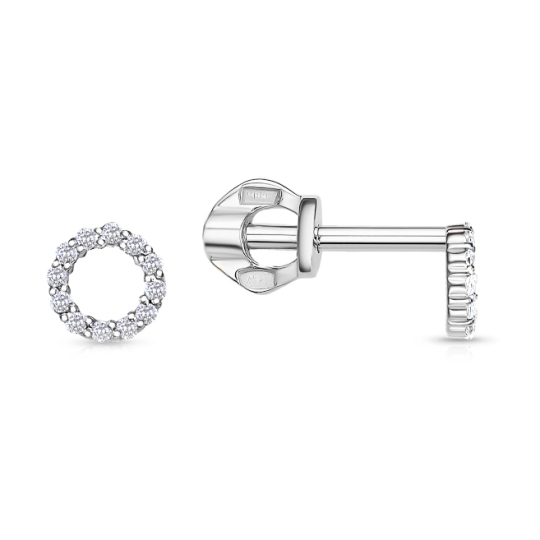 Серьги из серебра с фианитами