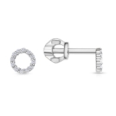 Серьги из серебра с фианитами