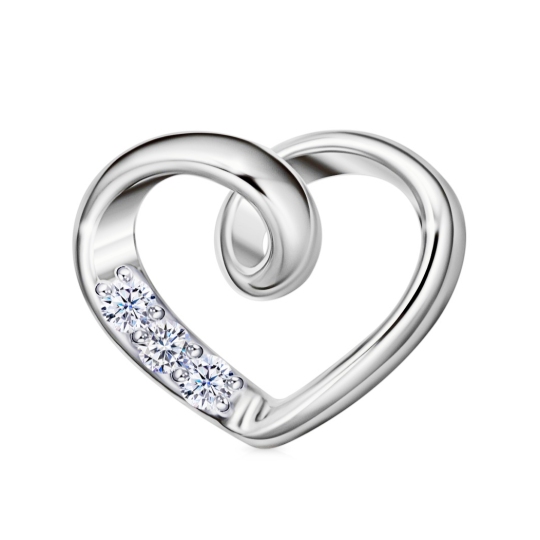 Подвеска из серебра с фианитами