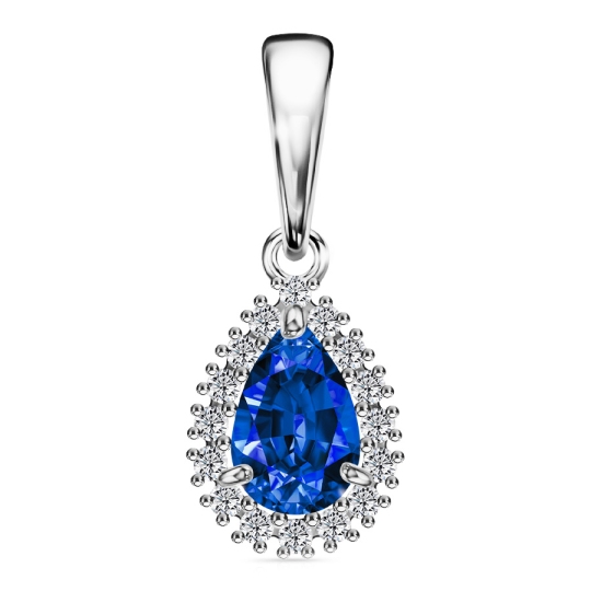 Подвеска из серебра с фианитами