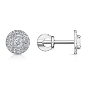 Серьги из серебра с фианитами