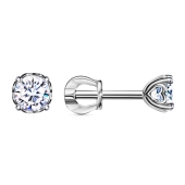 Серьги из серебра с фианитами