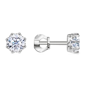 Серьги из серебра с фианитами