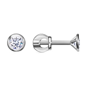 Серьги из серебра с фианитами