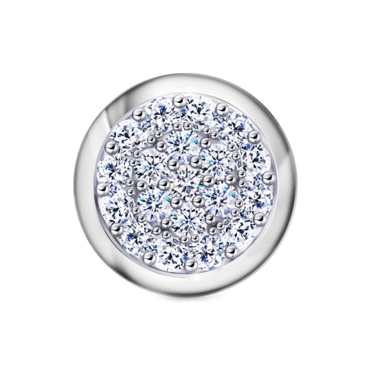 Подвеска из серебра с фианитами