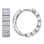 Серьги из серебра с фианитами