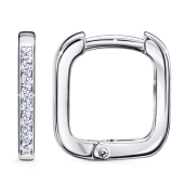 Серьги из серебра с фианитами