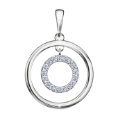 Подвеска из серебра с фианитами