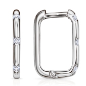 Серьги из серебра с фианитами