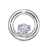 Подвеска из серебра с фианитом