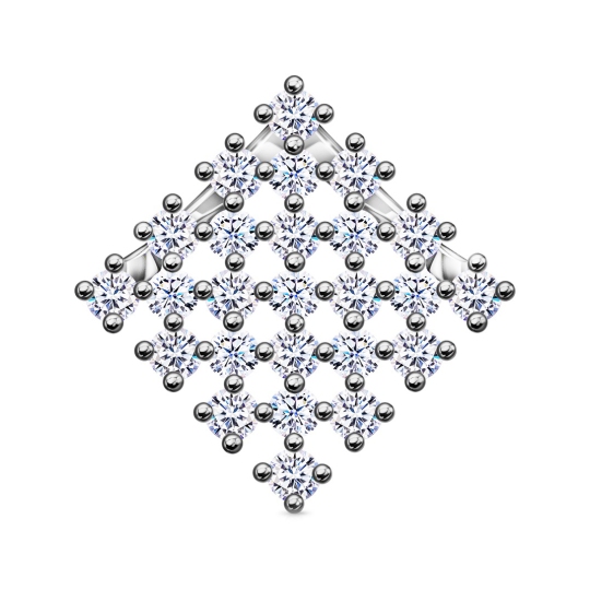 Подвеска из серебра с фианитами