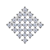 Подвеска из серебра с фианитами