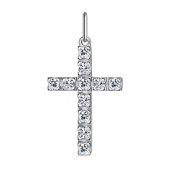 Подвеска из серебра с фианитами