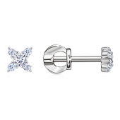 Серьги из серебра с фианитами