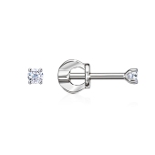 Серьги из серебра с фианитами