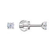 Серьги из серебра с фианитами