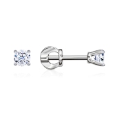 Серьги из серебра с фианитами