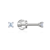 Серьги из серебра с фианитами